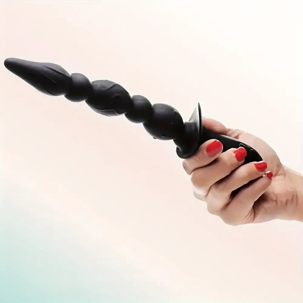 Black beaded anal vibrator, photo 3