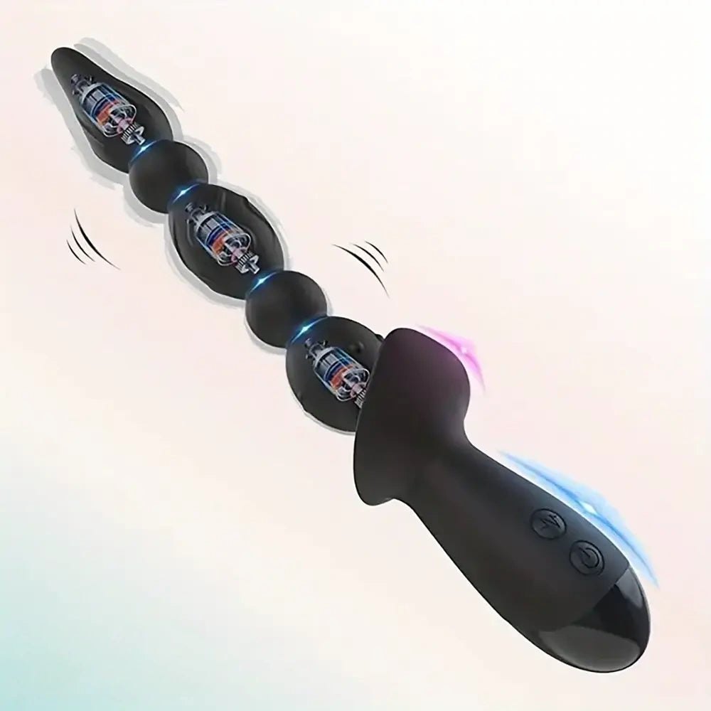 Black beaded anal vibrator, photo 7