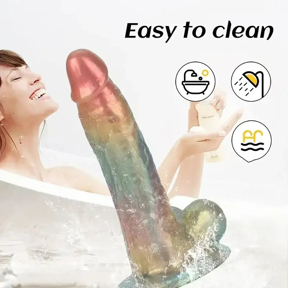 Flexible realistic silicone suction cup dildo, photo 2