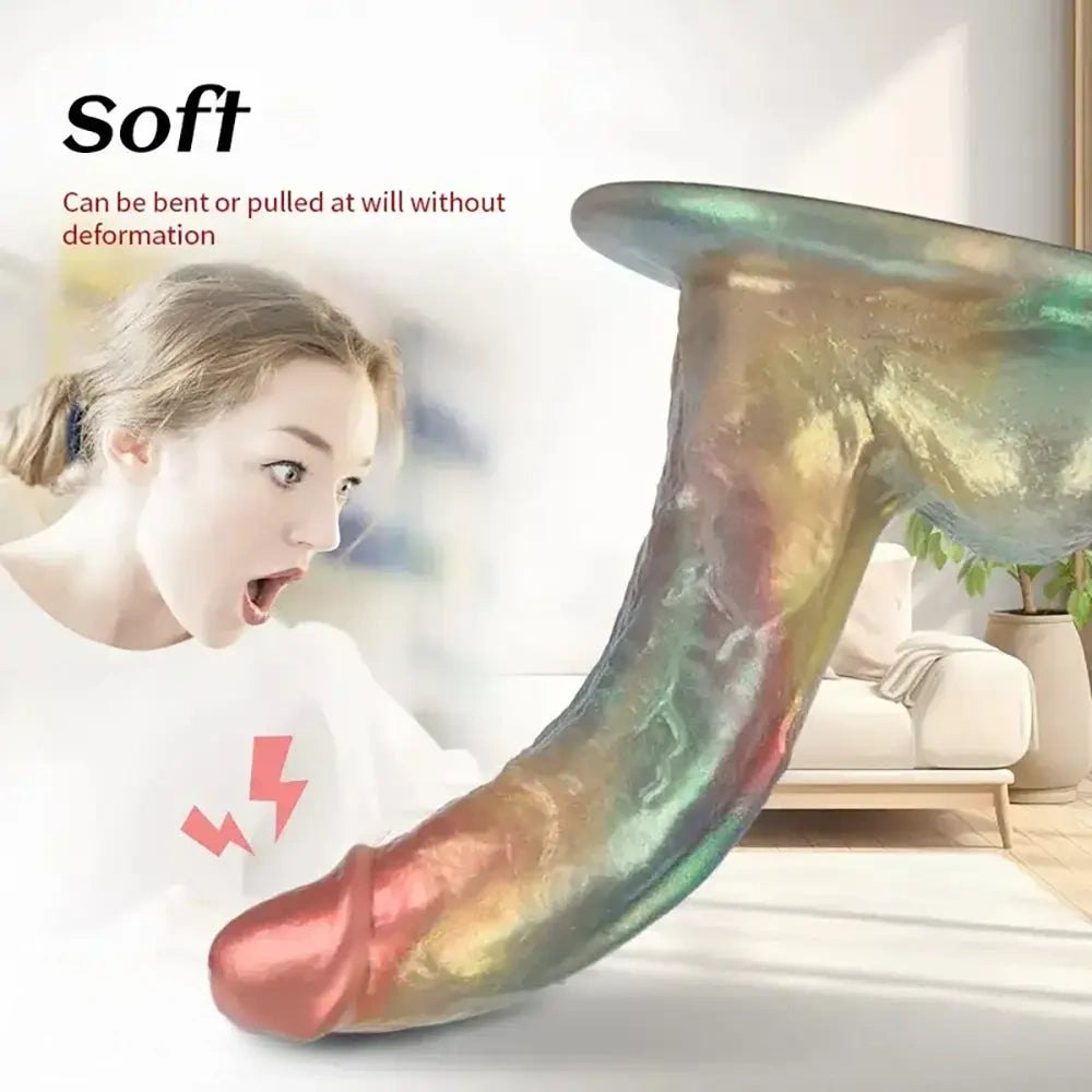Flexible realistic silicone suction cup dildo, photo 3