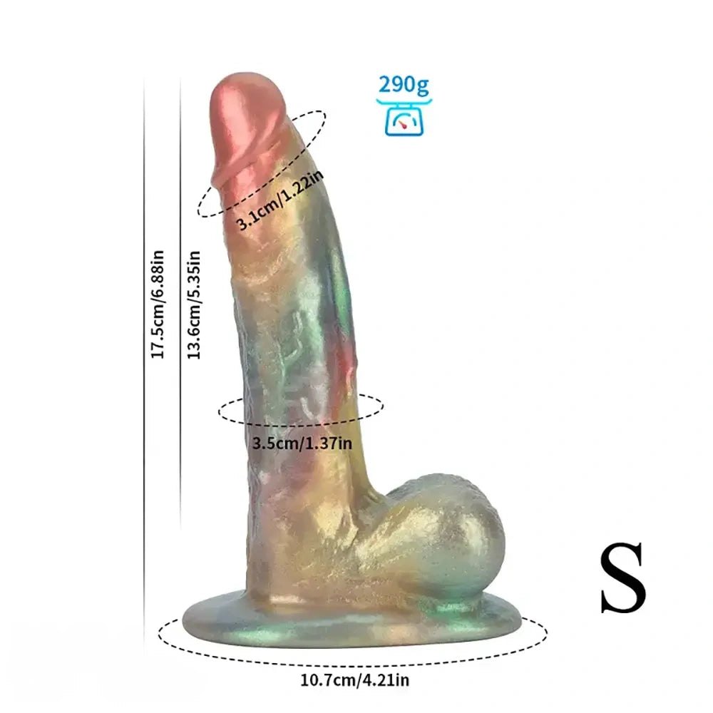 Flexible realistic silicone suction cup dildo, photo 5