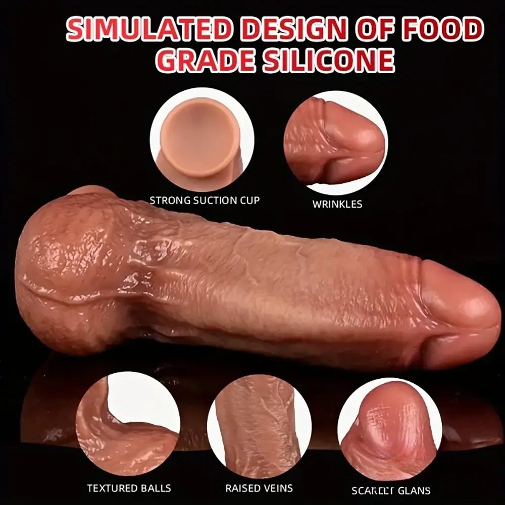 Flesh-tone flexible suction cup dildo, photo 4