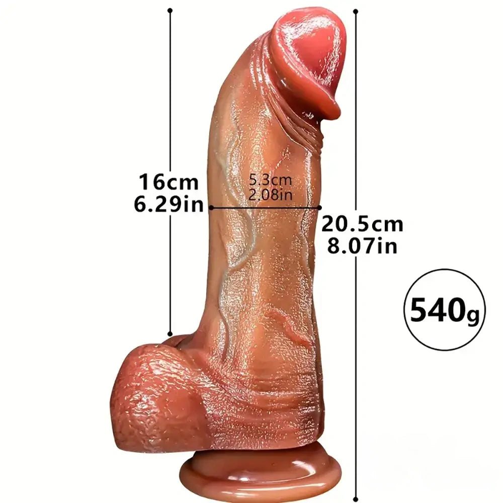 Flesh flexible realistic suction cup dildo, photo 10