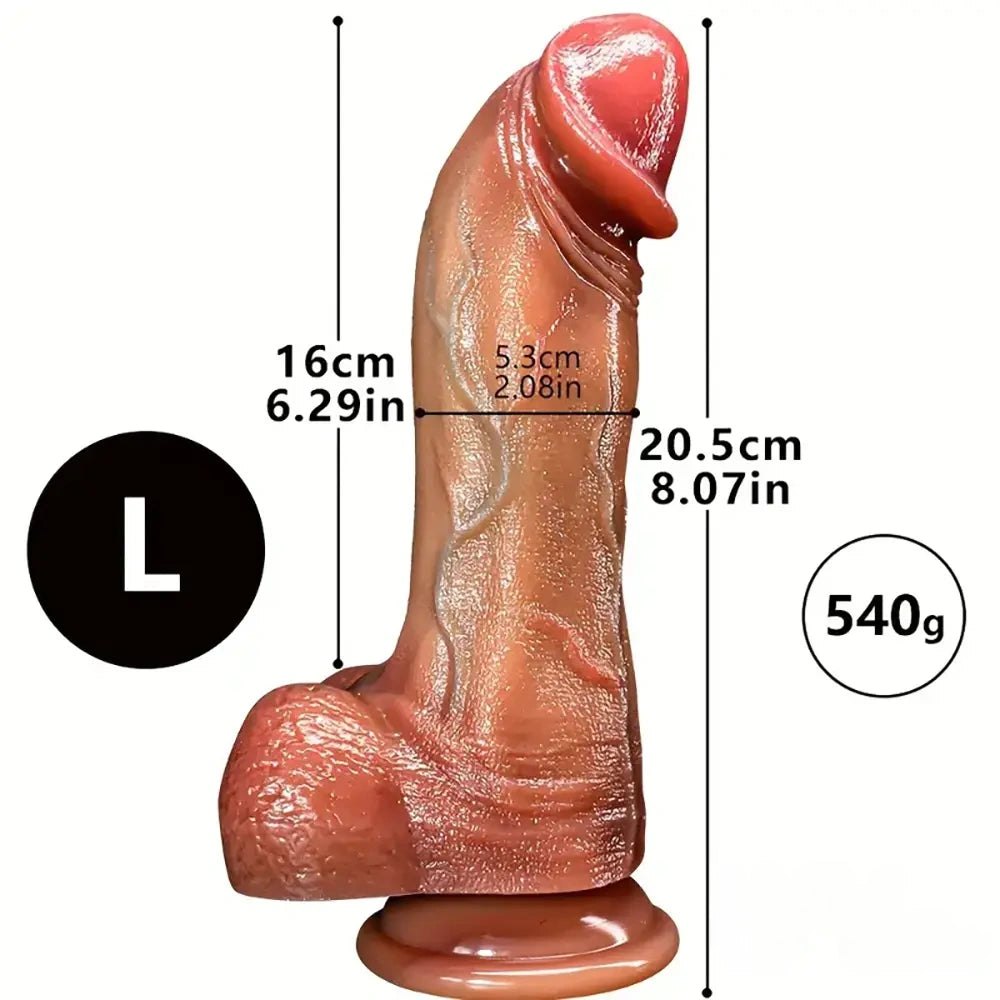 Flesh flexible realistic suction cup dildo, photo 9