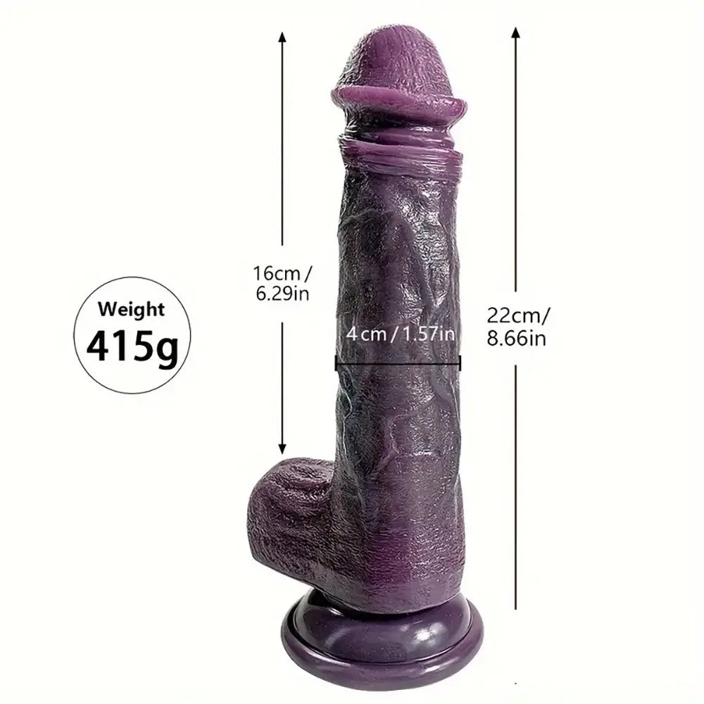 Gray flexible silicone suction cup dildo, photo 11