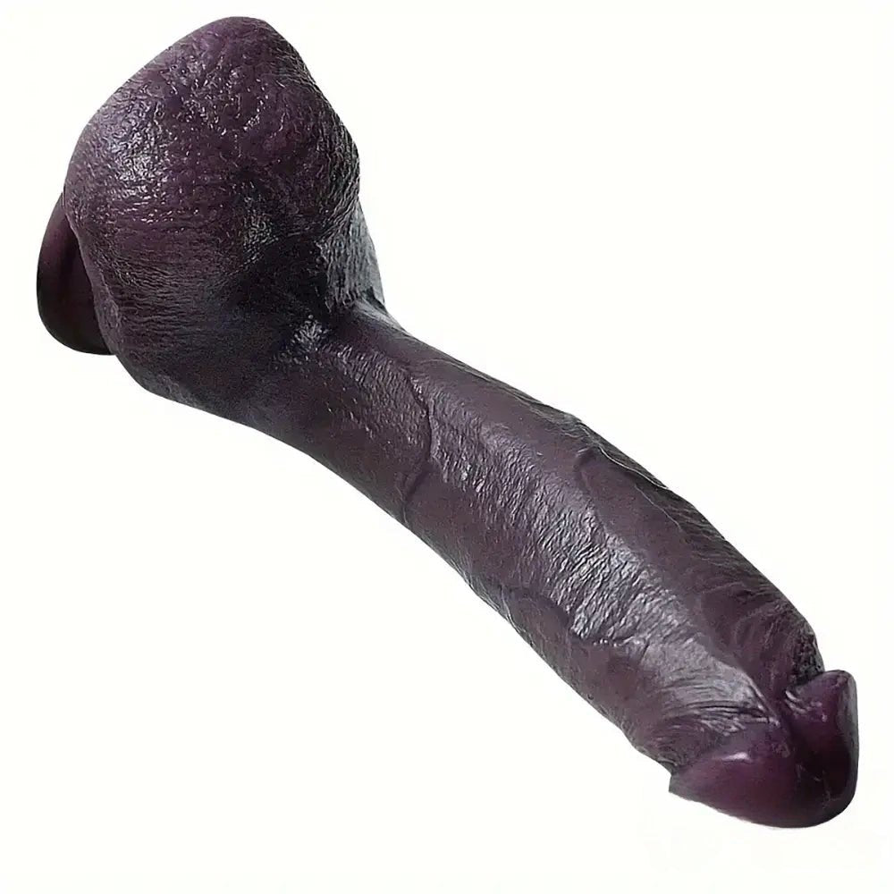 Gray flexible silicone suction cup dildo, photo 5