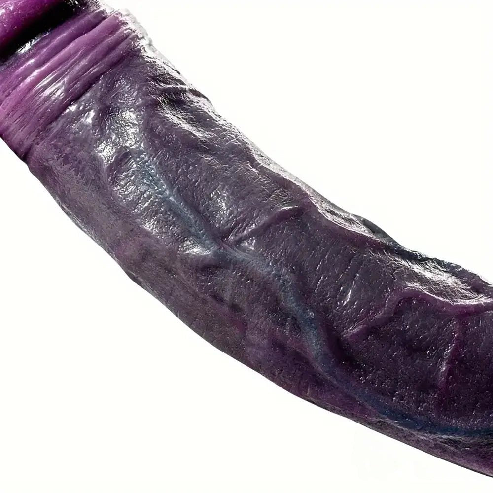 Gray flexible silicone suction cup dildo, photo 8