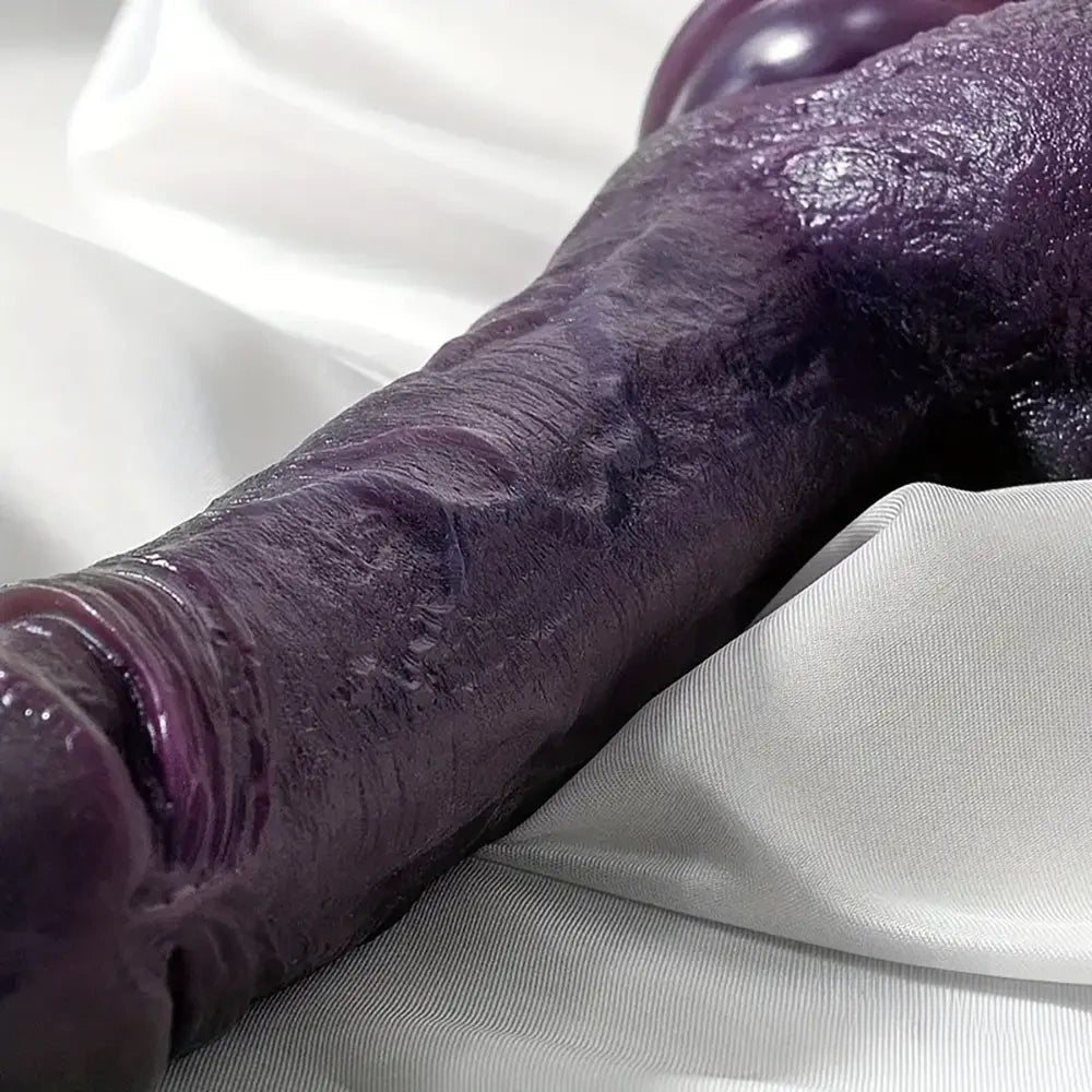 Gray flexible silicone suction cup dildo, photo 9