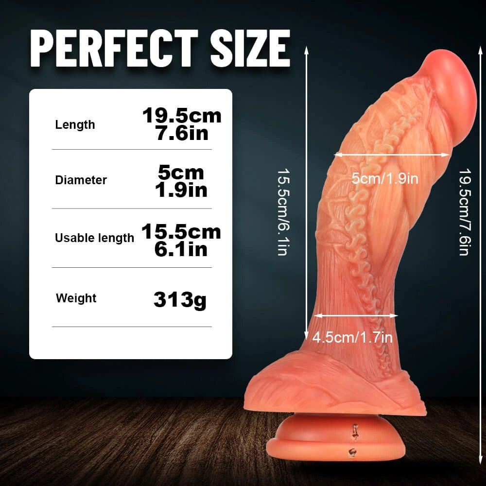 Flesh-tone flexible suction cup dildo, photo 6