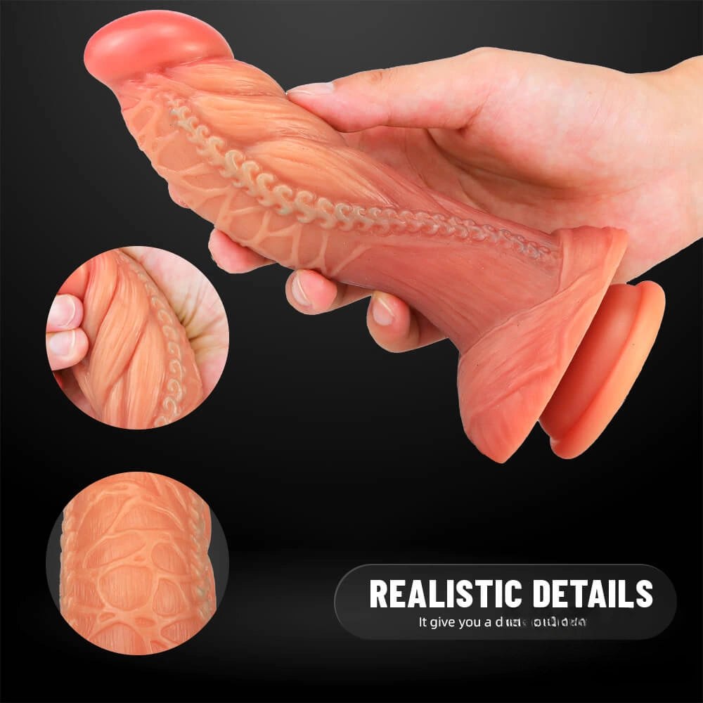 Flesh-tone flexible suction cup dildo, photo 8
