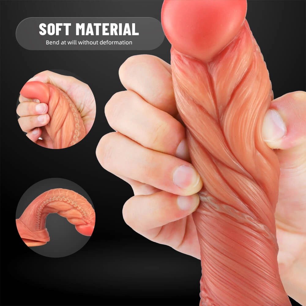 Flesh-tone flexible suction cup dildo, photo 9