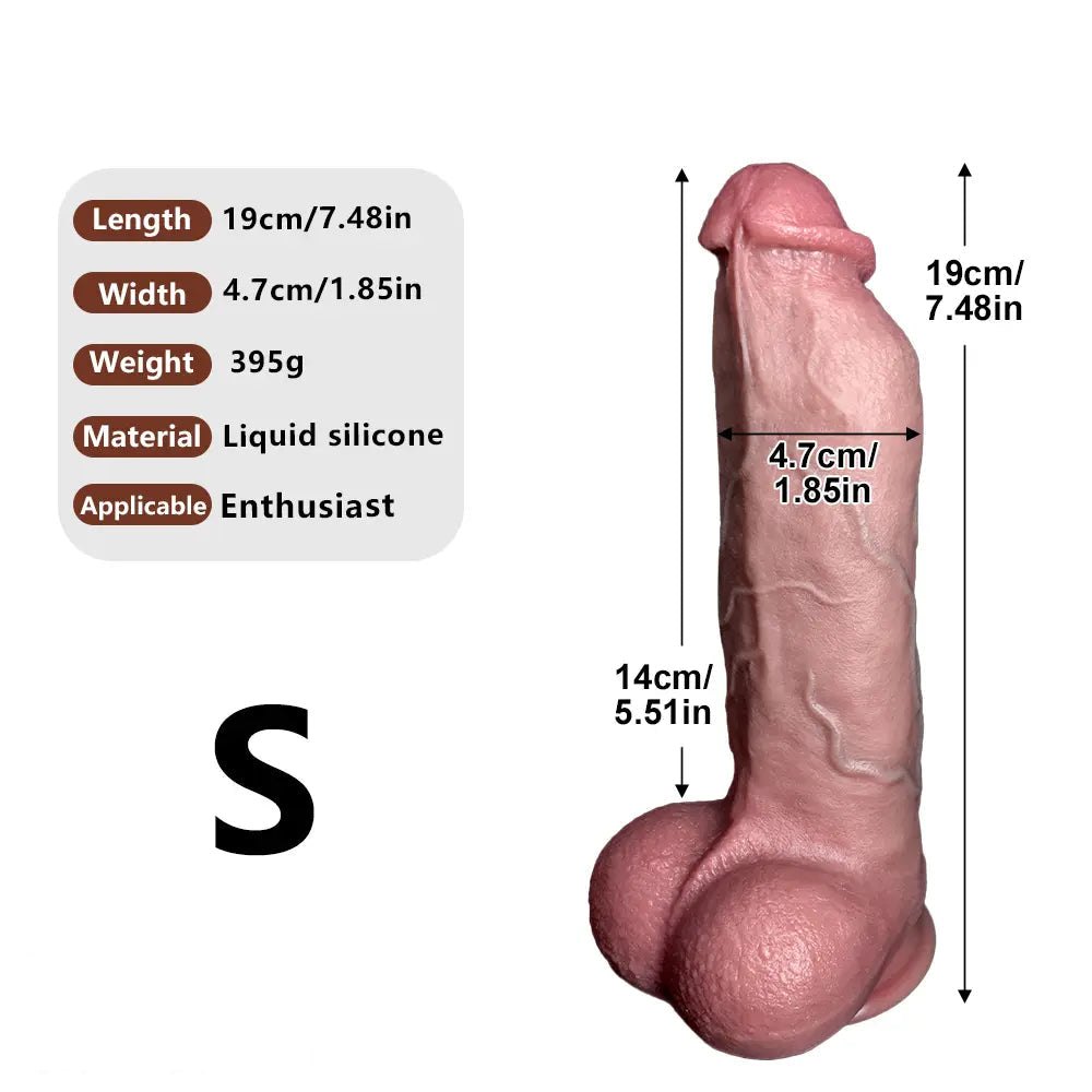 Flesh flexible silicone suction cup dildo, photo 16