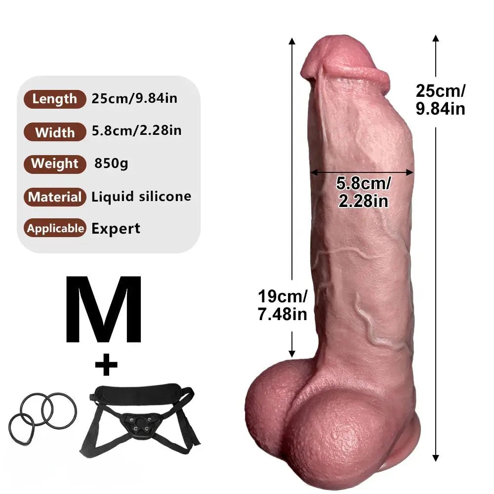 Flesh flexible silicone suction cup dildo, photo 17