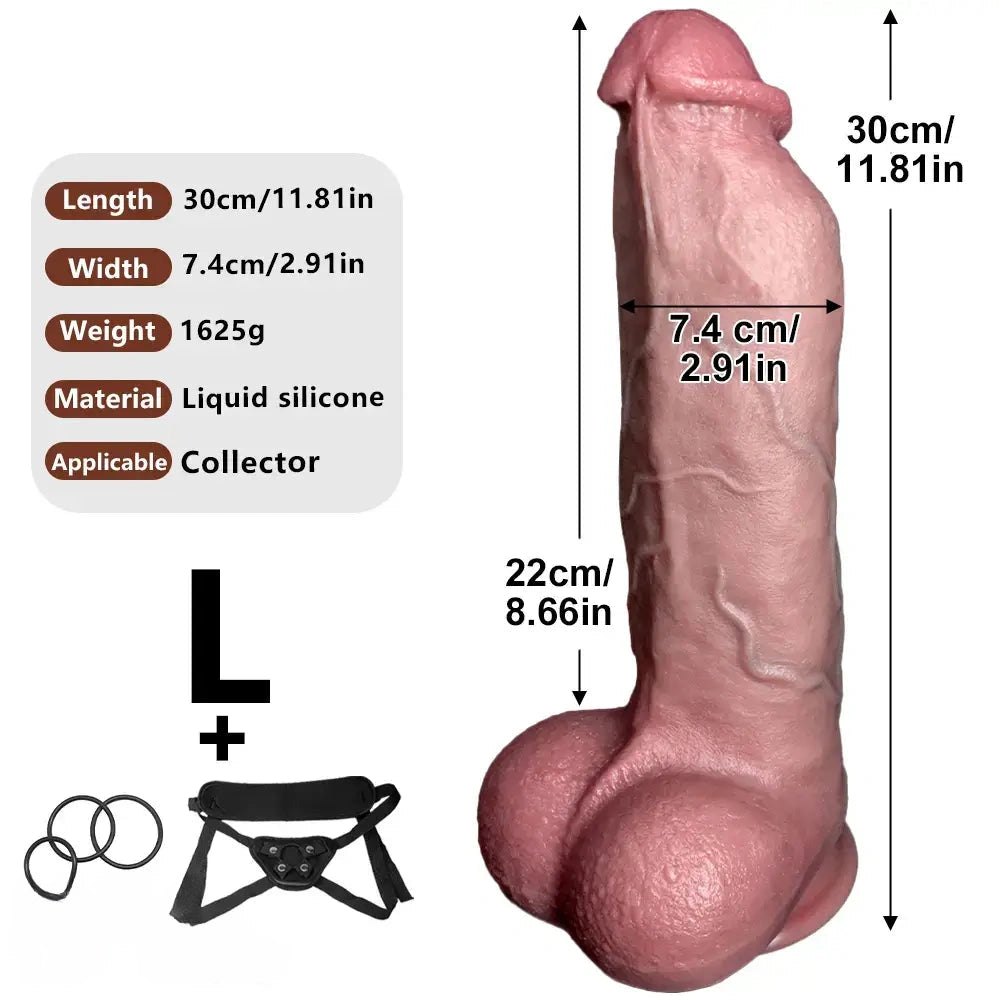 Flesh flexible silicone suction cup dildo, photo 18