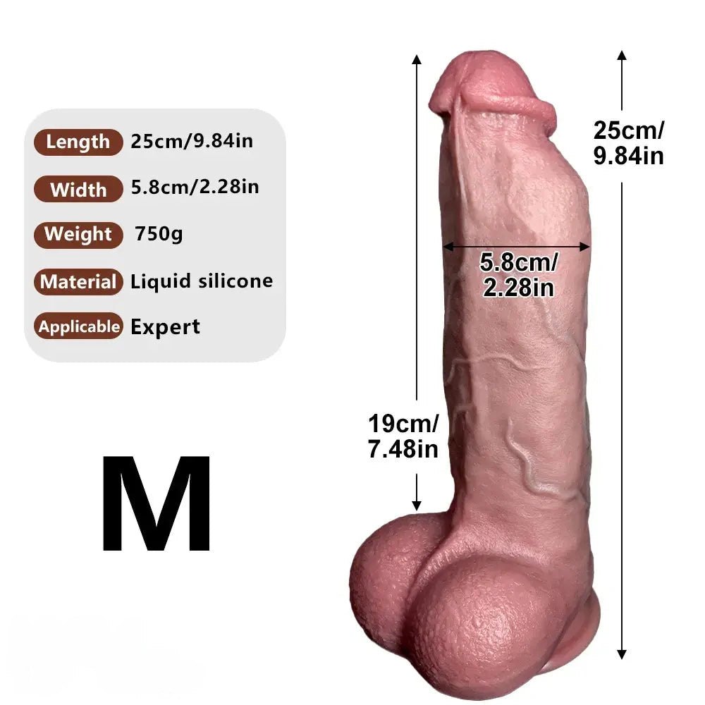 Flesh flexible silicone suction cup dildo, photo 20