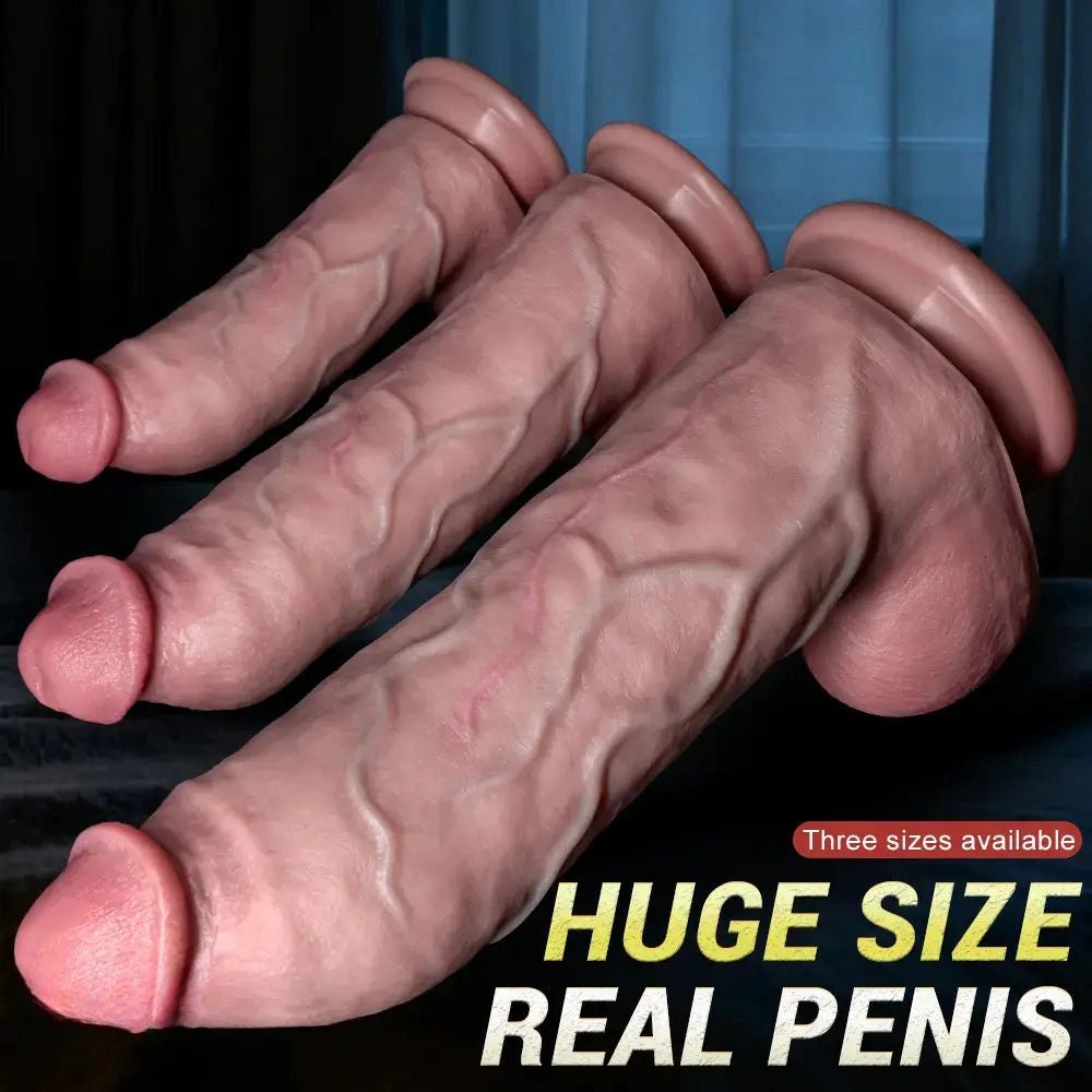 Flesh flexible silicone suction cup dildo, photo 3