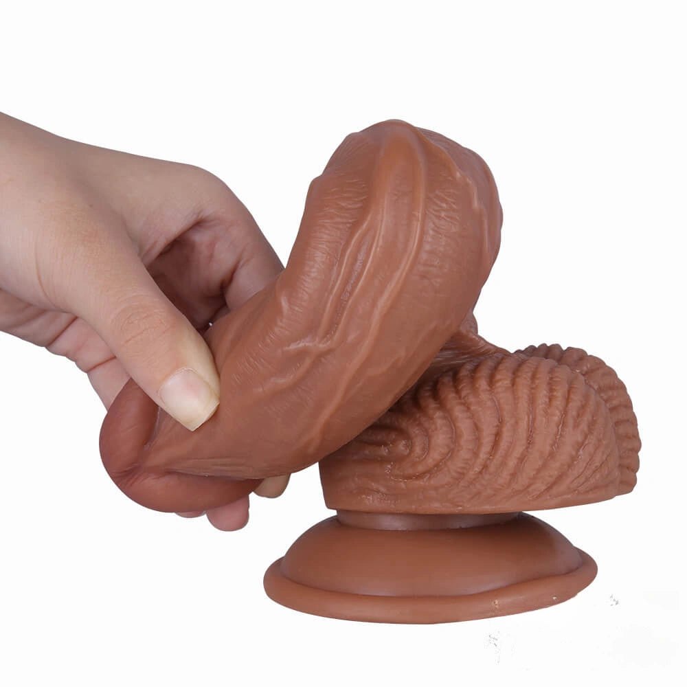 Flesh flexible tpe realistic dildo, photo 5