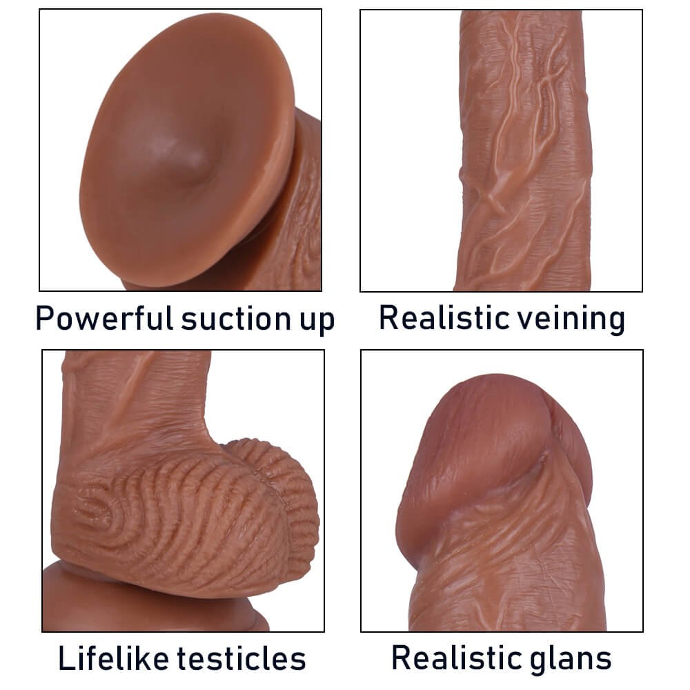 Flesh flexible tpe realistic dildo, photo 6