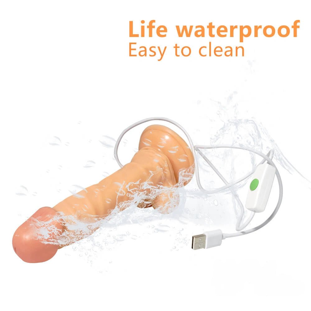 Flesh-tone flexible vibrating realistic dildo, photo 4
