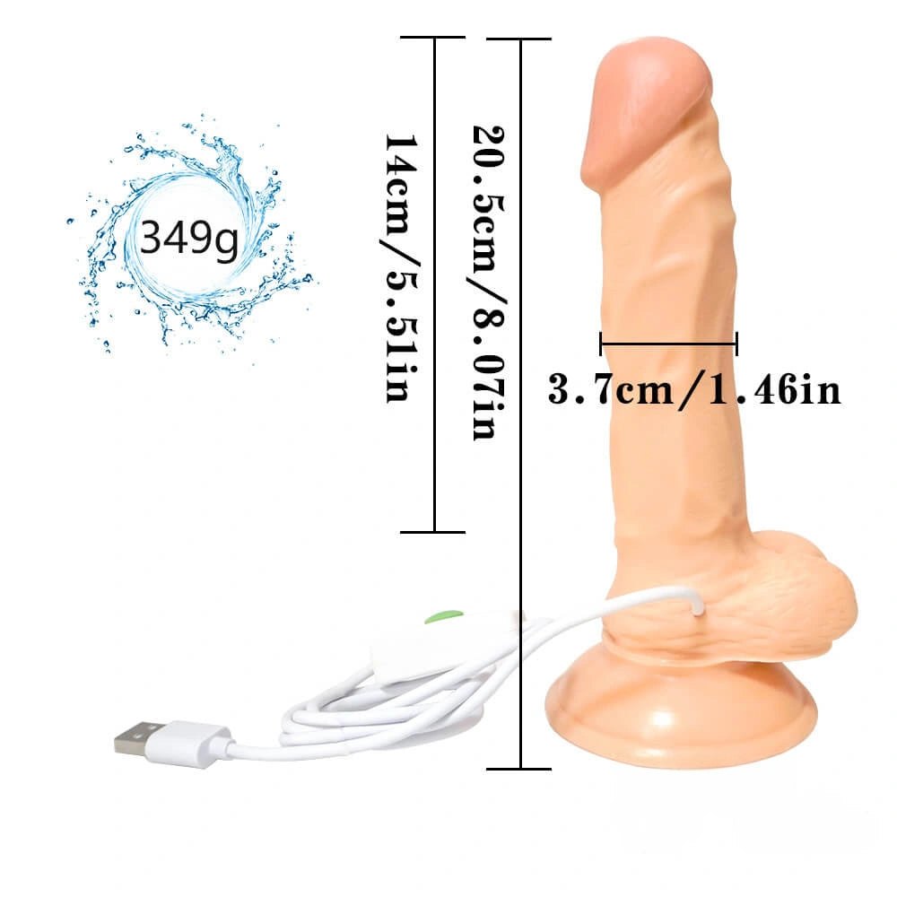 Flesh-tone flexible vibrating realistic dildo, photo 6