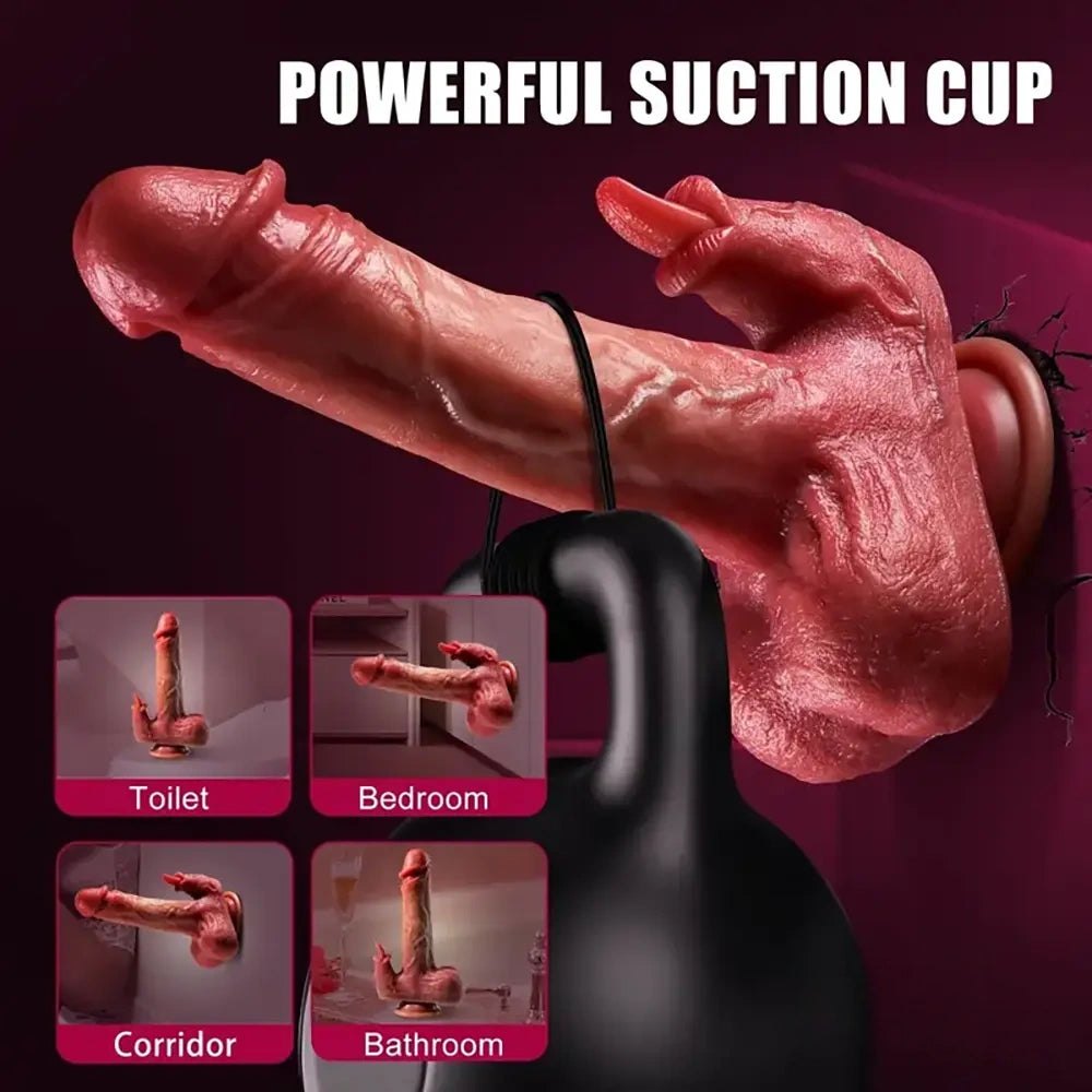 Flesh-tone thrusting vibrator dildo, photo 2