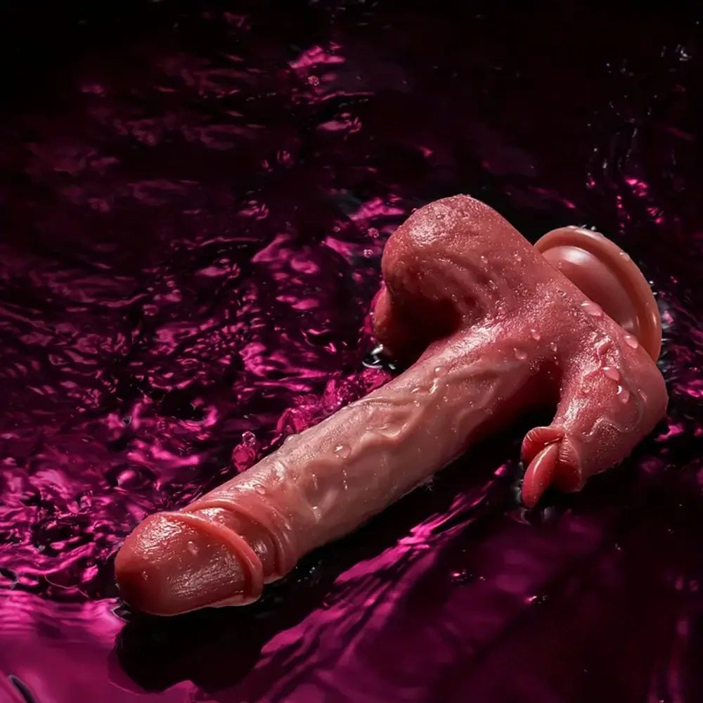 Flesh-tone thrusting vibrator dildo, photo 3