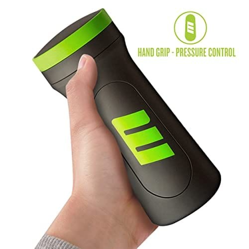 Black and green flip-open masturbator cup, photo 3