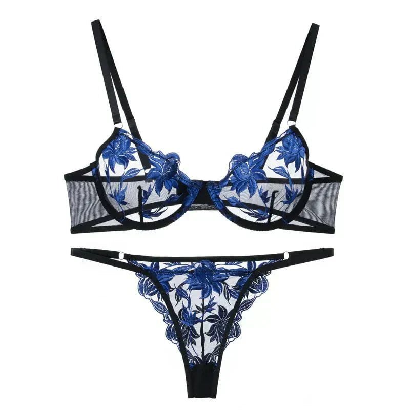 Floral lace balconette bra set, photo 6