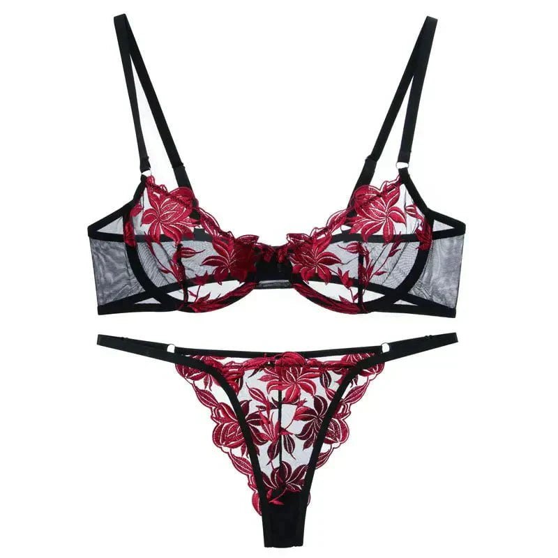 Floral lace balconette bra set, photo 7