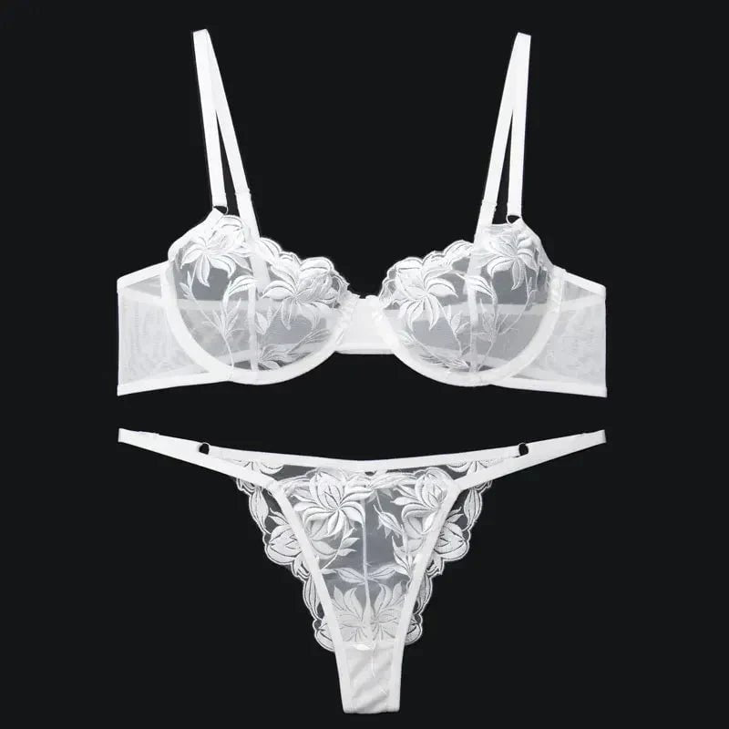 Floral lace balconette bra set, photo 8