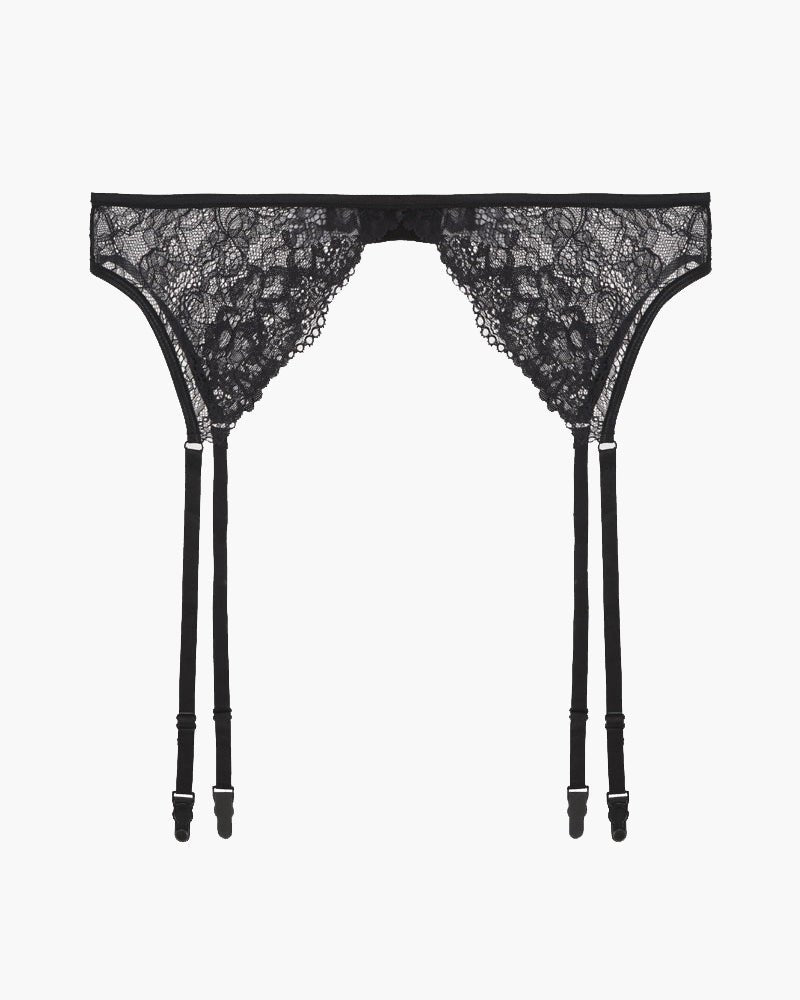 Floral lace corset bustier garter set, photo 17