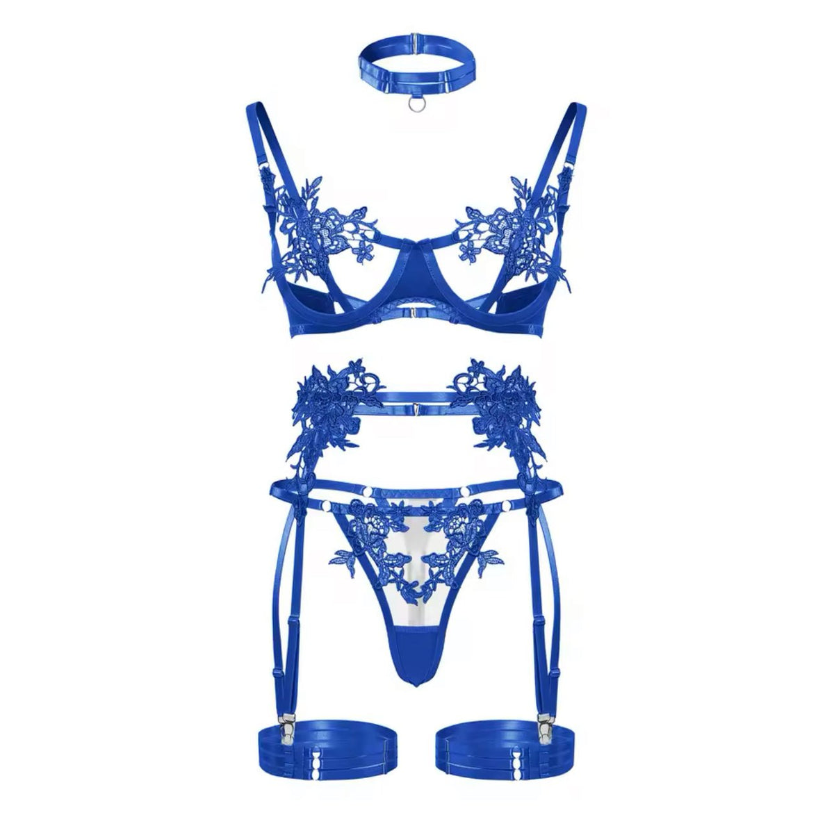 Floral lace harness garter set, photo 11