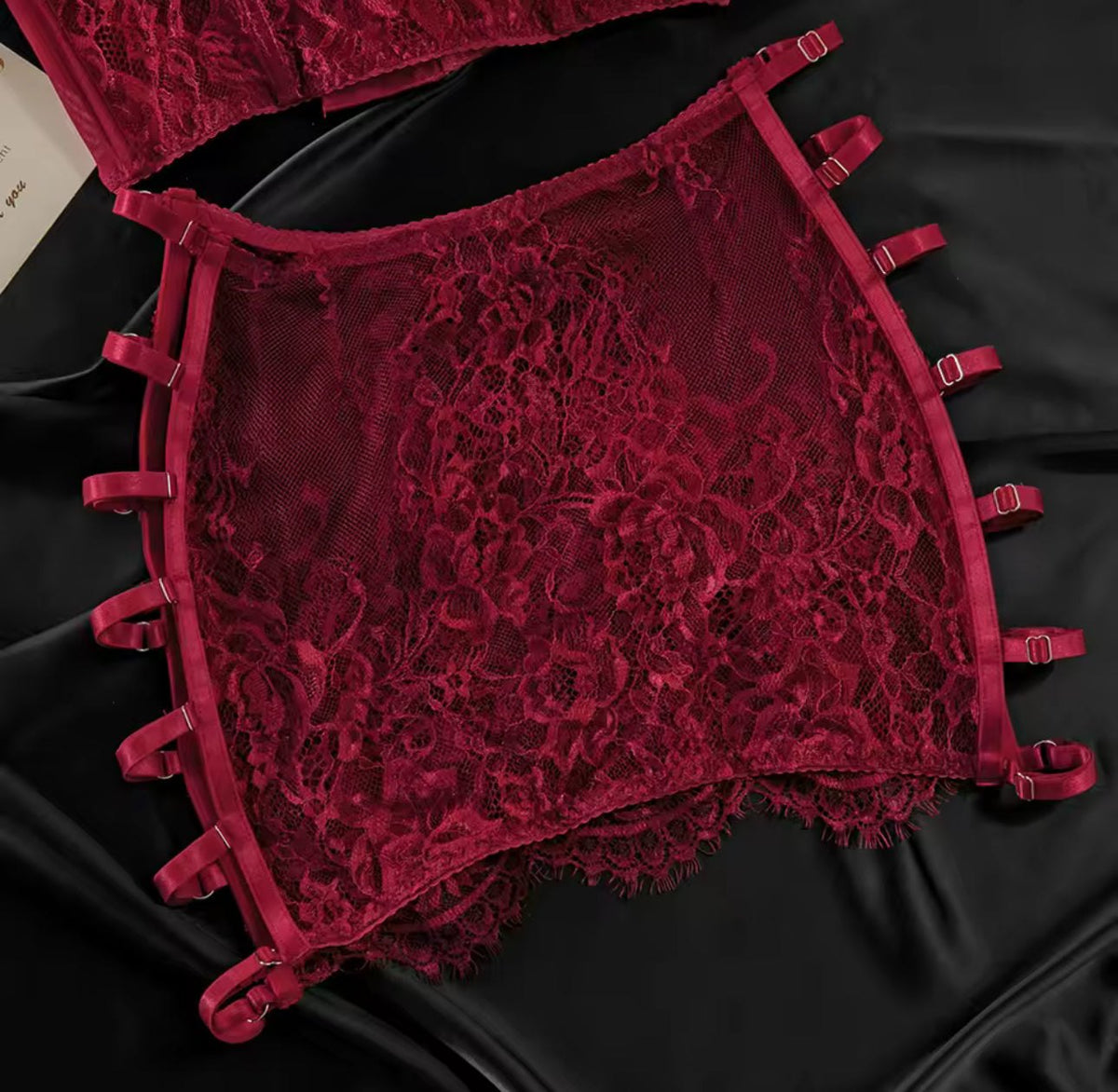 Floral lace mesh lingerie set, photo 12