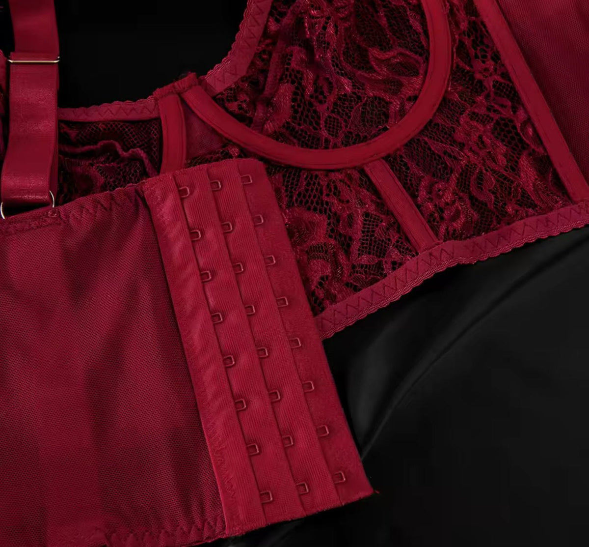 Floral lace mesh lingerie set, photo 13