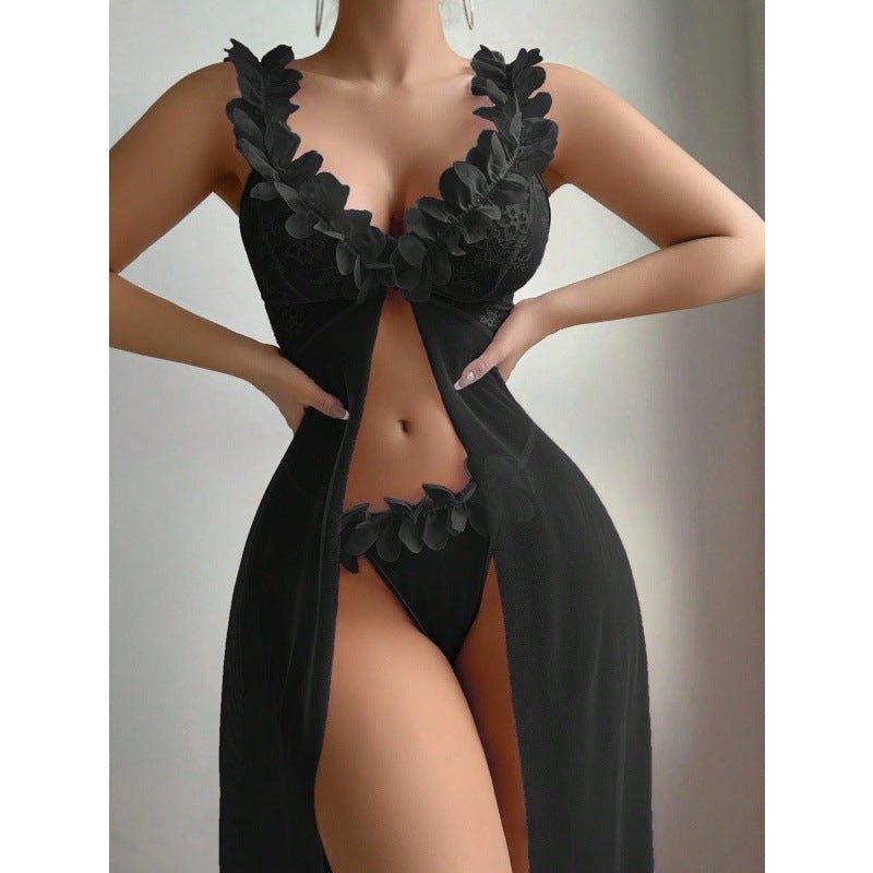 Flower lace split suspender dress, photo 6