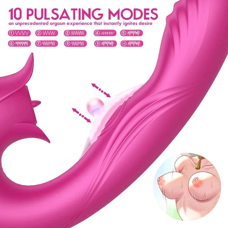 Pink flower tongue rabbit vibrator, photo 2