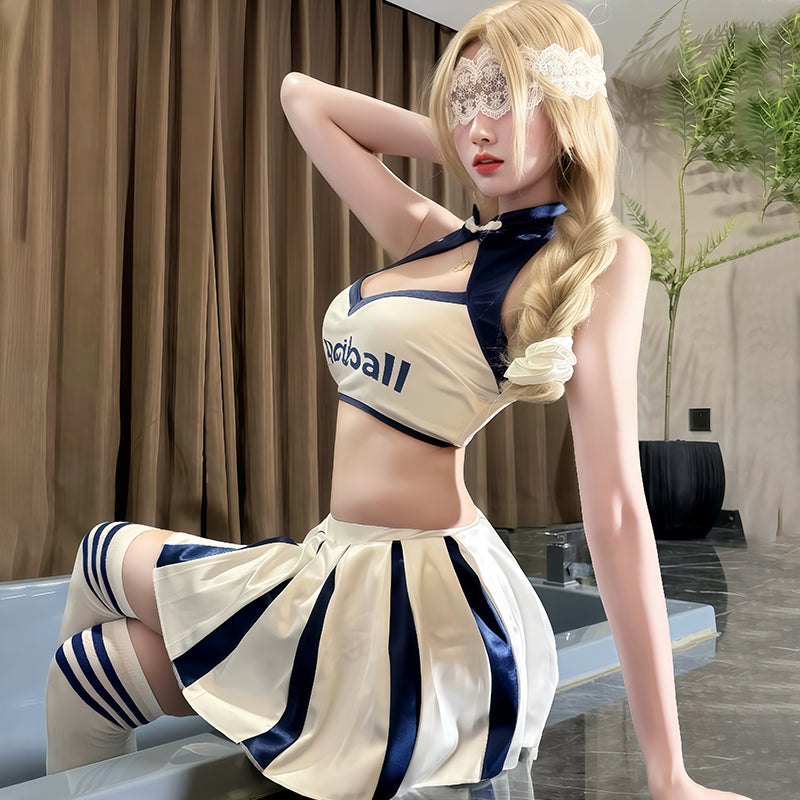 Football halter crop top pleated skirt set, photo 8