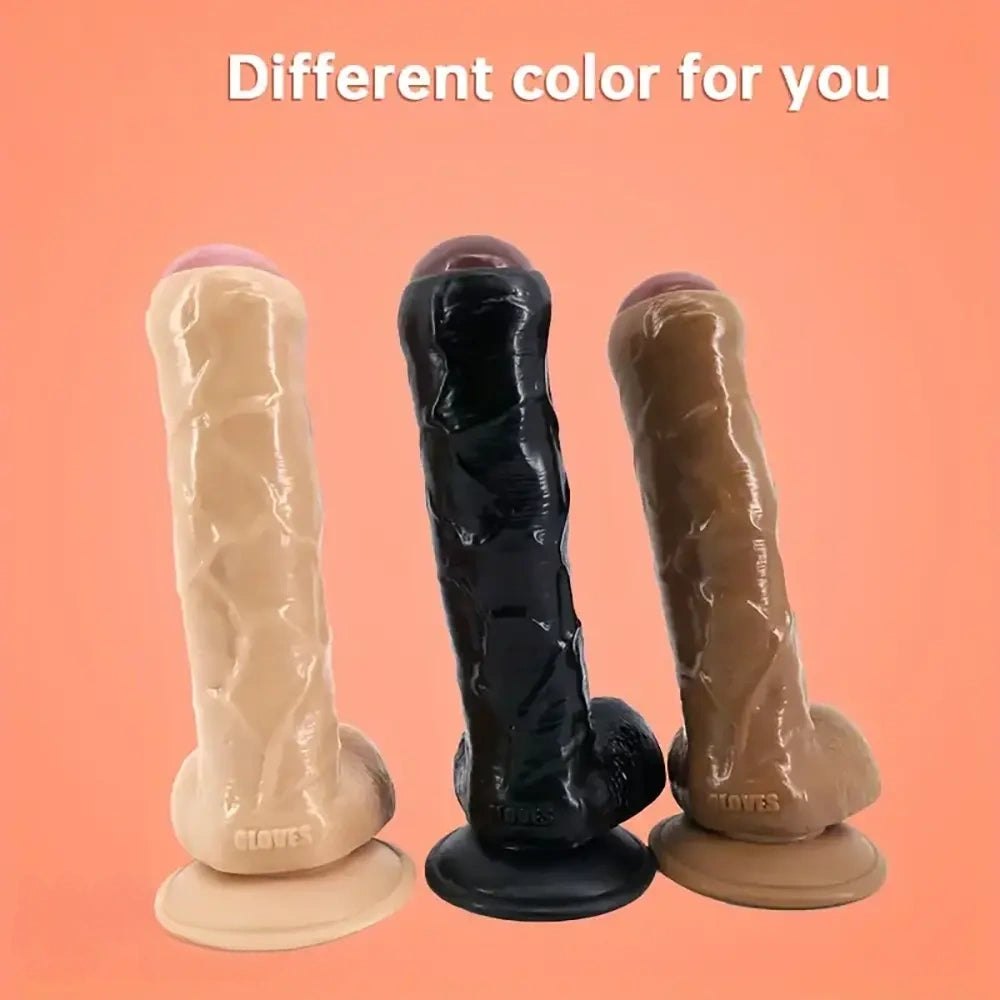 Realistic uncut PVC suction cup dildo, photo 1