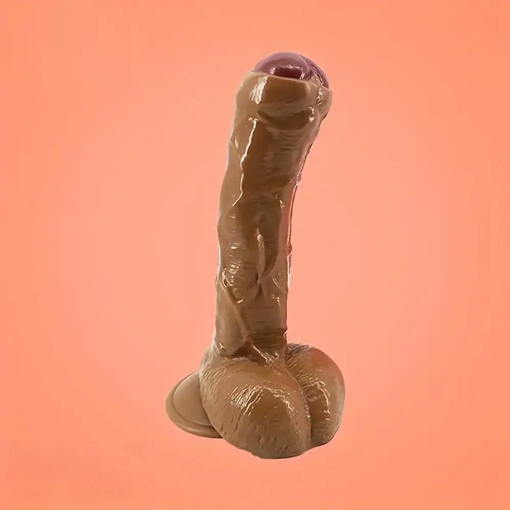 Realistic uncut PVC suction cup dildo, photo 6