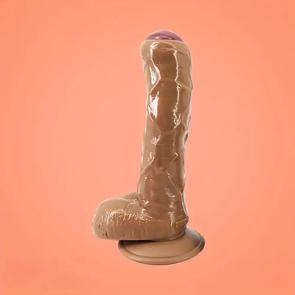 Realistic uncut PVC suction cup dildo, photo 8