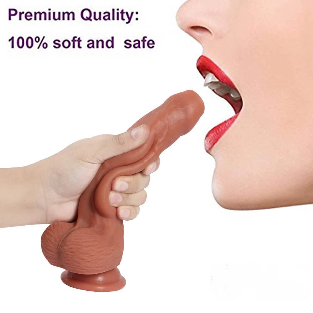 Tan uncut suction cup dildo, photo 4