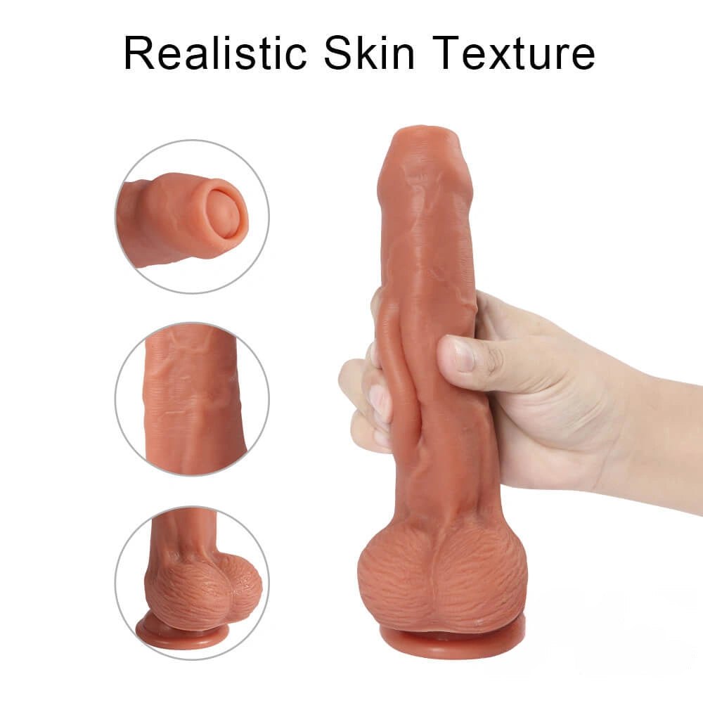 Tan uncut suction cup dildo, photo 8