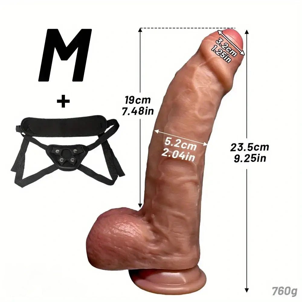 Uncut foreskin silicone strap-on dildo, photo 11