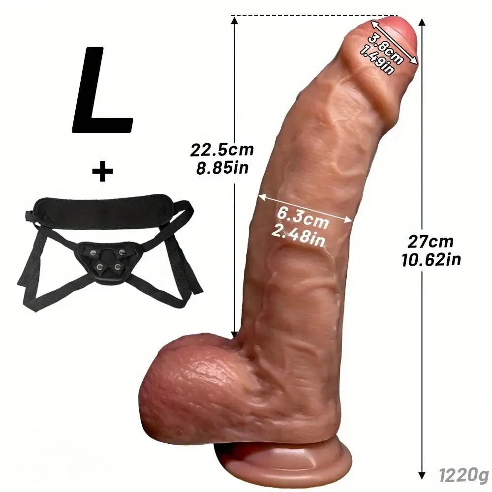 Uncut foreskin silicone strap-on dildo, photo 15