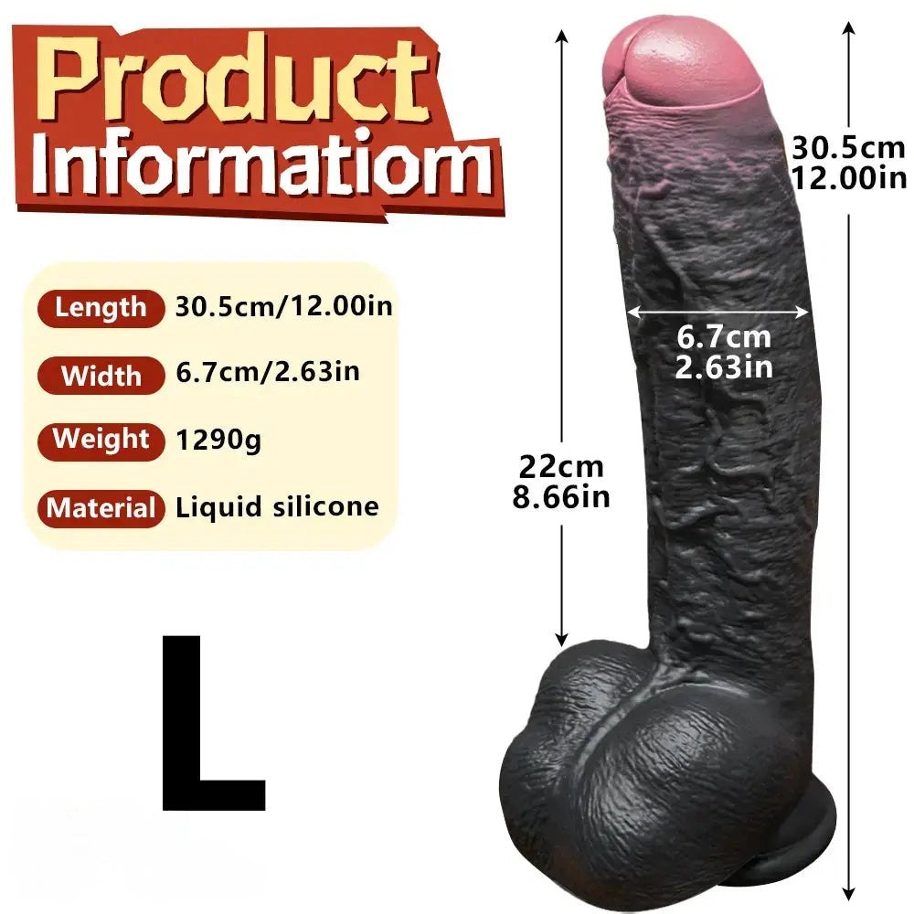 Black silicone foreskin strap-on dildo, photo 19