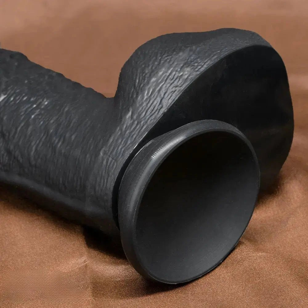 Black silicone foreskin strap-on dildo, photo 5