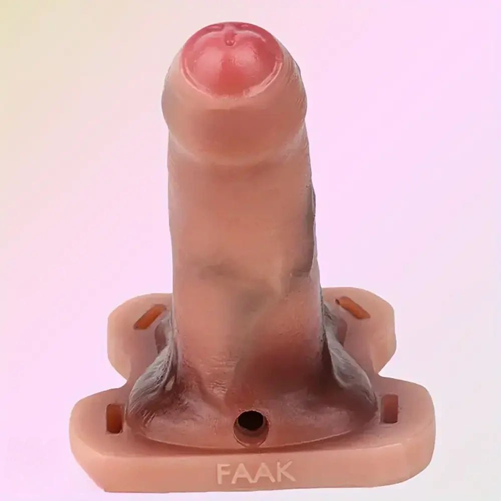 Flesh tone realistic silicone strap-on dildo, photo 8