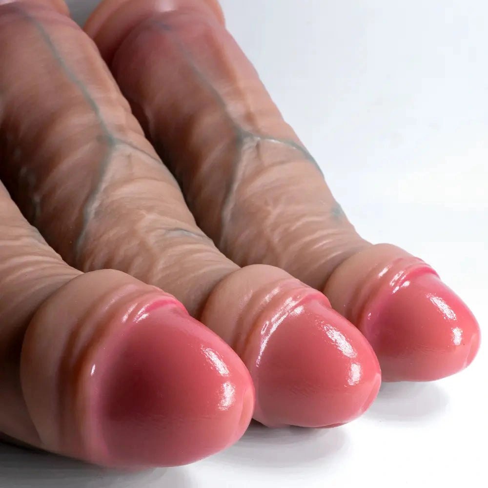 Flesh tone realistic foreskin dildo, photo 12