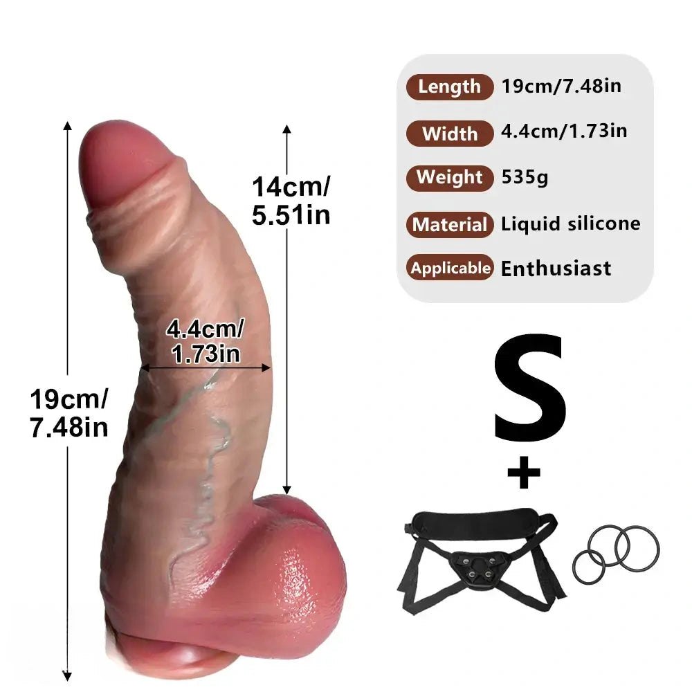 Flesh tone realistic foreskin dildo, photo 18