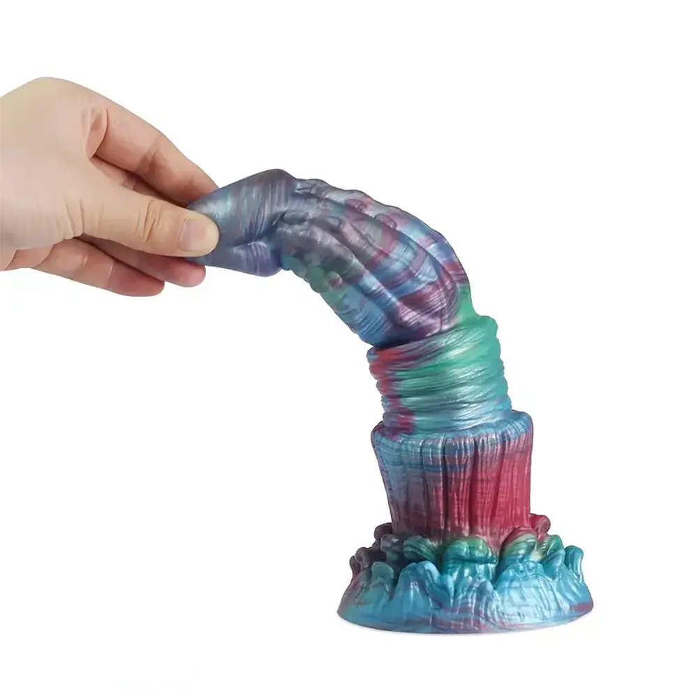 Textured fantasy silicone dildo, photo 10